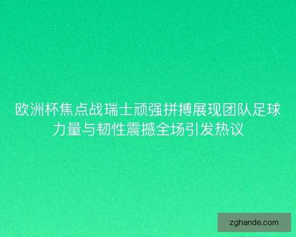 欧洲杯焦点战瑞士顽强拼搏展现团队足球力量与韧性震撼全场引发热议